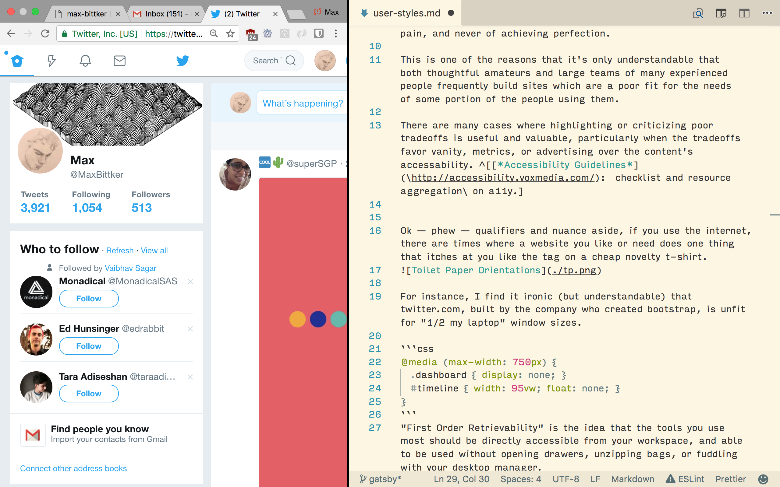 Twitter not being responsive